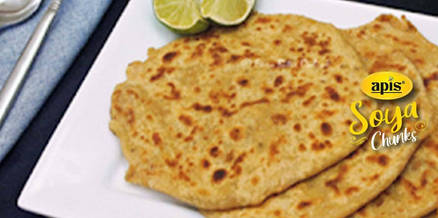 Stuffed Apis Soya Chunks paratha Recipe